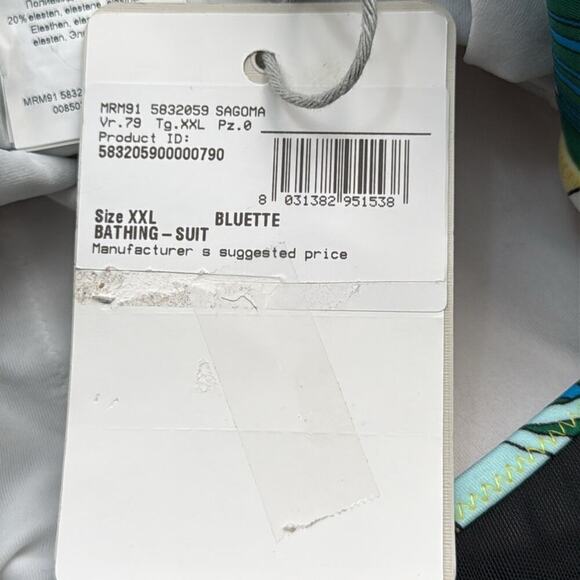 NWT Marina Rinaldi Sport Sagoma Floral High Neck One Piece Swimsuit Size XXL - Picture 7 of 8